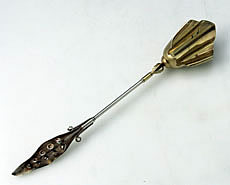 Wood and Hughes antique sterling almond scoop
